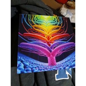 R. Black Canvas Abstract Infinity 8x8 Onl Acrylic Glass Infinity‎